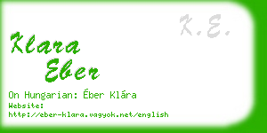 klara eber business card
